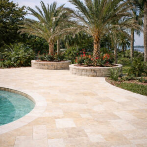 Mármore Travertino French Pattern caixa com 0.74m²